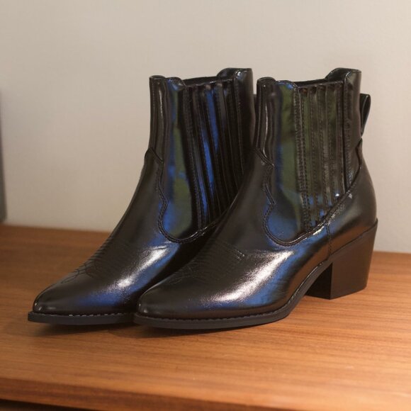 Only Shoes - Only Heeled Western Faux-Leather Ankle Boots Women’s